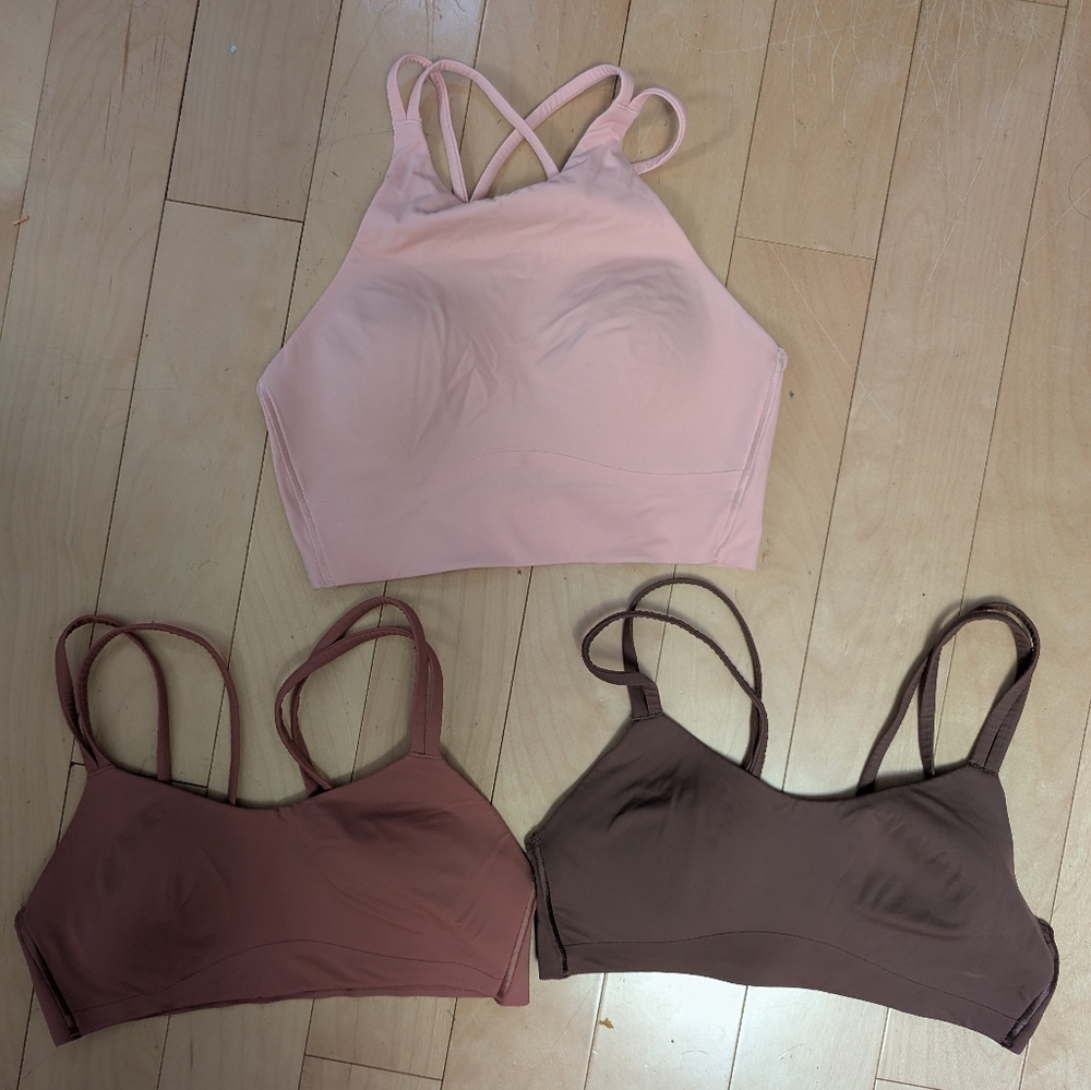 3 Lululemon Like a Cloud bras (NWoT)